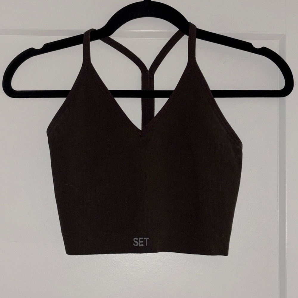 SET Active Espresso SculptFlex V Front Y Back Tank